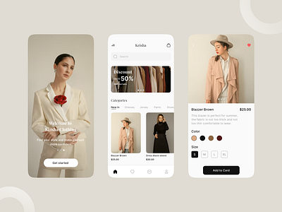 Fashion Store App fashion app figma ui mobile app uidesign uiux