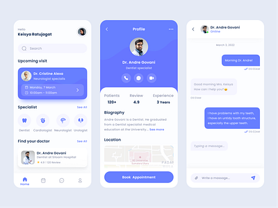 Medical App appdesign doctorapp figmadesign iosapp medicalapp mobileapp uidesign uiux userinterface userinterface design userxperiences webdesign