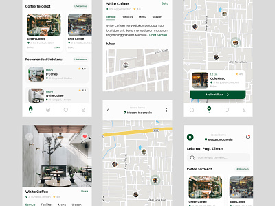 FindCap - Finder Cafe App agensip cafe cafe app design figma inspiration mobile app mobile design ui ui design uiux userinterface ux