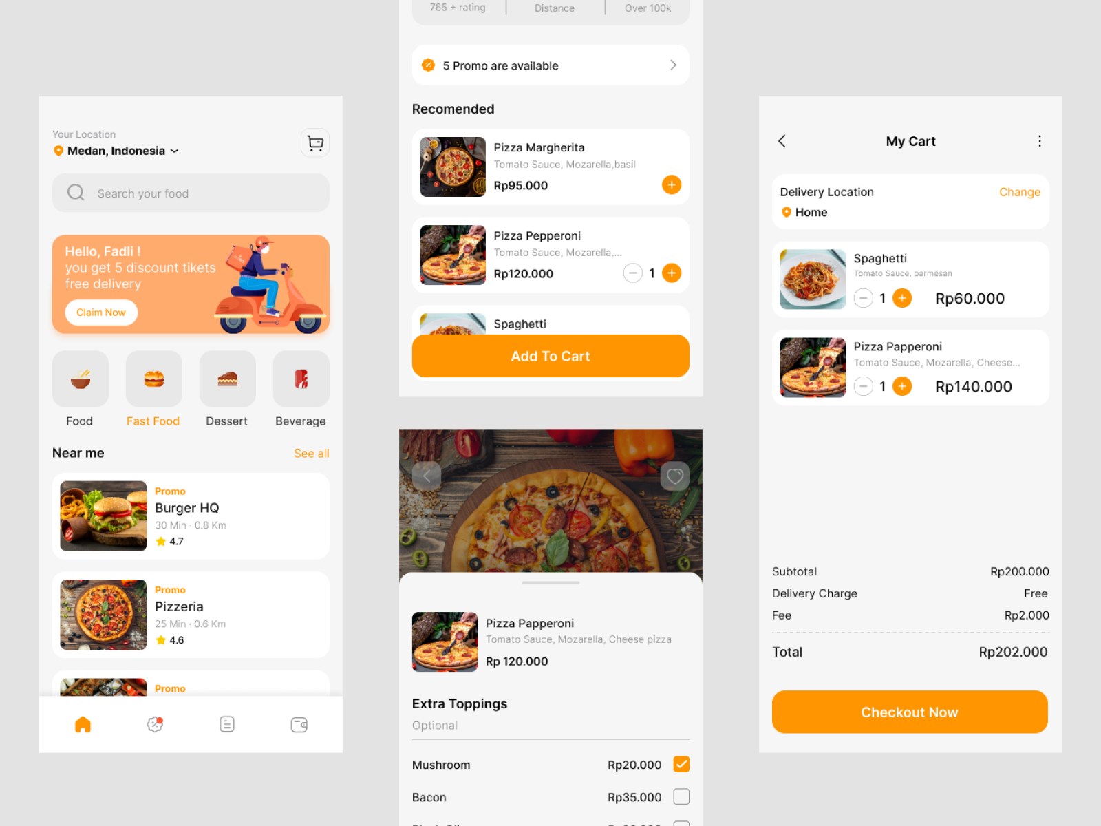 Food Delivery App by Muhammad Fadli on Dribbble