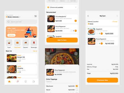 Food Delivery App clean figmadesign food food delivery app mobile app ui uidesign uiux