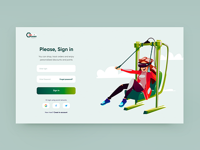 Login page