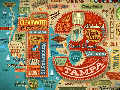 13 Map Tampa map