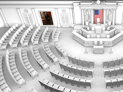 House Of Representatives - c4d broadcast c4d motion design television