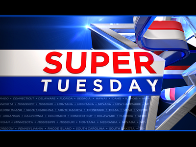 Super Tuesday Open 3d broadcast c4d motion design news