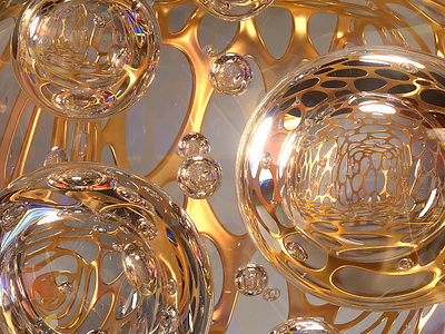 Goldenbubblez c4d corona renderer motion design