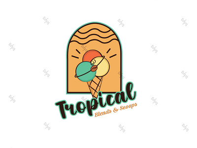 Tropical Blends & Scoops brand identity branding creative custom design design graphic design illustration illustrator logo logo creator logo design logo designer modern vector