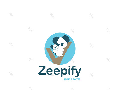 Zeepify amazon animation baby brand identity branding custom design cute design graphic design illustration illustrator kids koala koalas logo logo design minimal vector