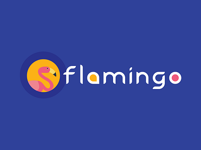 Flamingo branding flat illustrator logo minimal vector