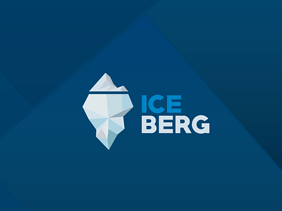 IceBerg Logo design flat illustrator minimal vector