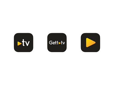 Gett TV - App Icons application branding graphic design logo ui