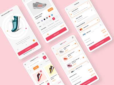 Shoes App UI Design app app design app ui mobile app shoes app shoes app ui design uiux