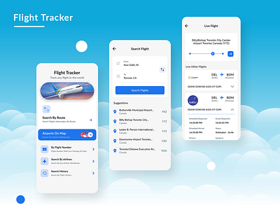 Flight Tracker App UI Design ✈️ app app design app ui branding design graphic design mobile app ui uiux