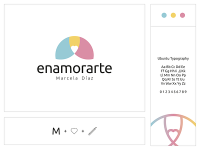 ENAMORARTE branding design icon illustrator logo minimal vector