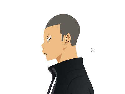 Illustration | Ryūnosuke Tanaka anime challenge character haikyuu haikyuu!! illustration illustrator karasuno manga portrait portrait illustration tanaka volleyball