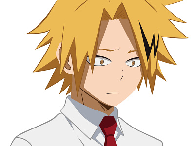 Illustration | Denki Kaminari anime boku no hero academia challenge character denki illustration illustrator kaminari manga my hero academia portrait portrait illustration