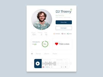 User Profile DailyUI 006