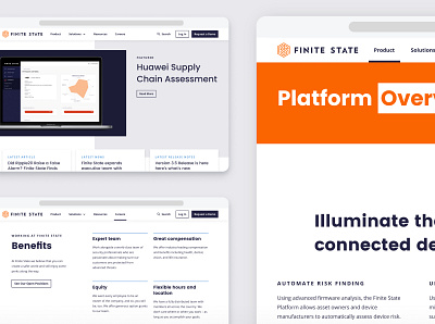 Finite State Website Detail blog blue content design content strategy highlight list navigation orange product design product page startup startup branding startup marketing typography ui ux web design website whitespace