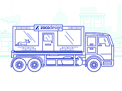 1-Truck ZoCo Design Illustration design dog emergency fire illustration pod studio sytem truck vehicle zoco