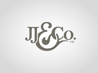 Jeff Johnson & Co. Monogram ampersand apothecary black brand elegant fancy fine friendly jewelry logo typography white