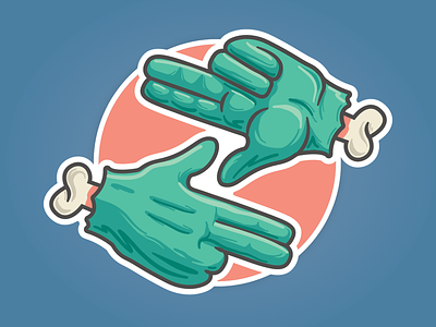 ZoCo Design Gang Sign badge gang hands logo sign spot illustration vector z zombie