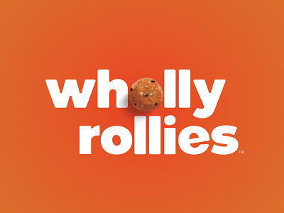 Wholly Rollies Brand Identity ball brand cookie custom customtype dates family food friendly logo lowercase oats orange peanut butter photo purple sans serif snack typeface yellow