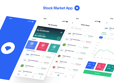 Stock Market App digital ewallet finance stock trade