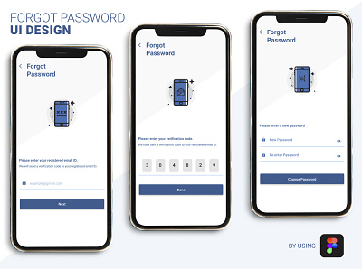 Forget Password Mobile App UI Designs app app design flat mobile app design mobile ui ui ui ux ui design uidesign uiux ux