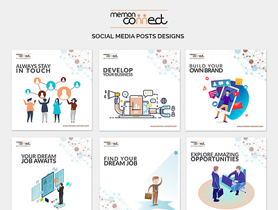 Social Media Posts Designs - Memon Connect design designer designs graphic graphic design graphicdesign graphics illustration illustration design post post design post design facebook social media social media banner social media design social media marketing social media pack social media templates social network socialmedia