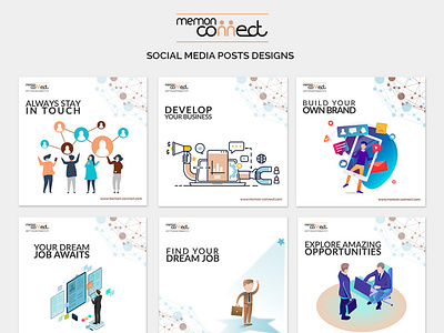 Social Media Posts Designs - Memon Connect