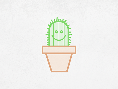 Cactus arid art brown cactus color david schwartz green happy icon line plant vector