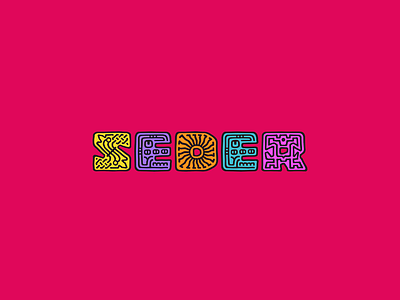 Passover 2016 aztec color colorful david schwartz design jewish passover pink seder type typography words