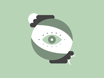 Design Tarot — Innocence cards david schwartz eye green illustration innocence monochrome mystic sight tarot