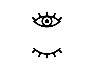 An Eye that Watches but is not Itself Seen black and white closed david schwartz eyes illustration line look open vector watch