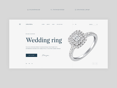 Wedding Ring | Main Page brilliant design diamond flat inspiration interface landing mainpage rings ui ux web design website wedding
