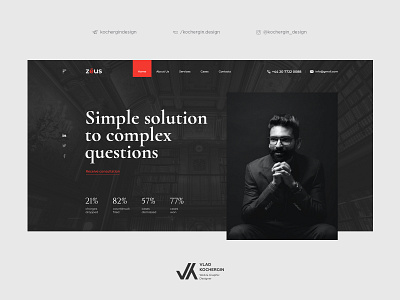 Zeus law firm | First Screen flat inspiration interface landing page law law company law firm main page ui user experience user interface ux web design website