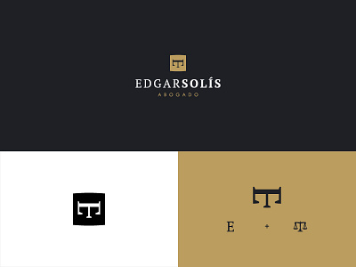 Edgar Solís Lawyer brand brandidentity branding design icon identity logo logotype mark minimal minimalism monogram simple