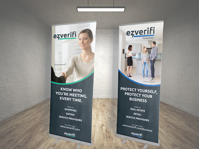 eZverifi Trade Show Banners branding design identity identity design logo tech logo