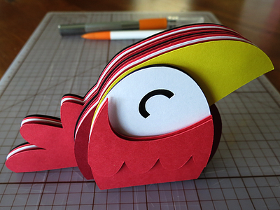 Happy Bird Layered Paper Sculpture