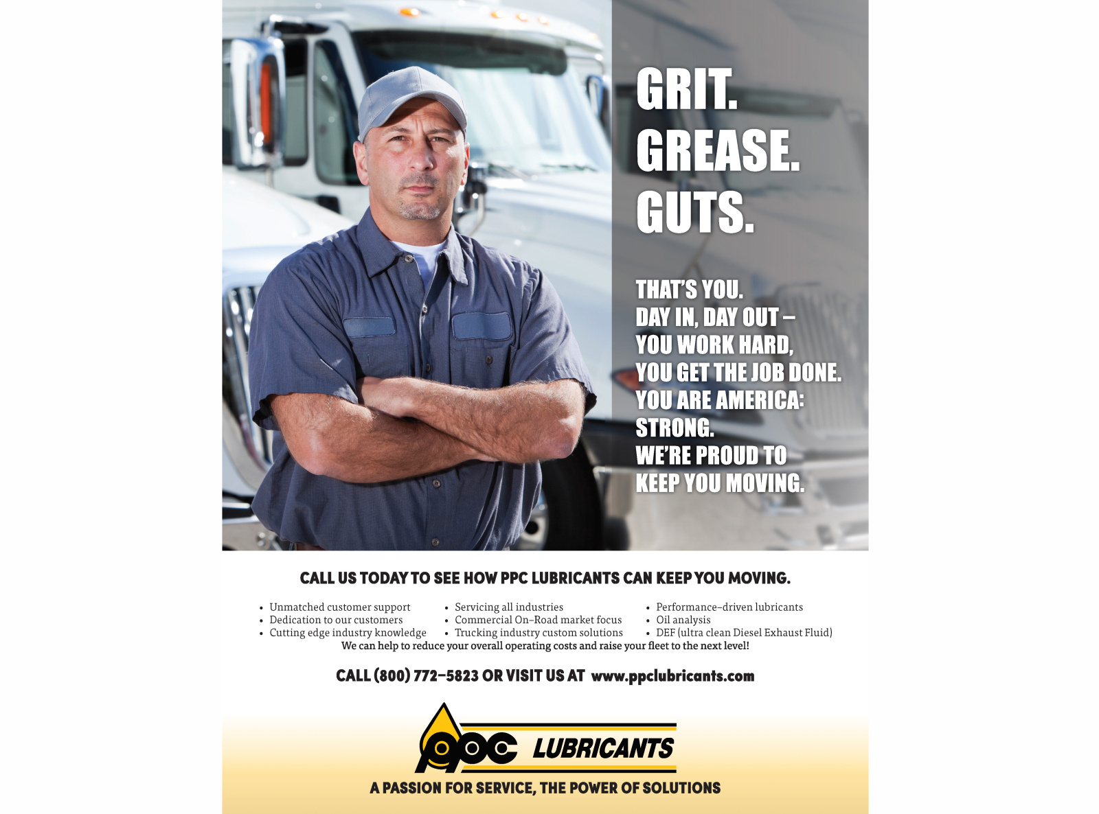 PPC Lubricants Full Page Ad by Susan Loncar on Dribbble