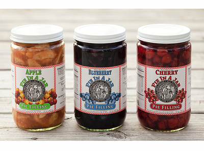 Pie Filling Labels branding design illustration typography