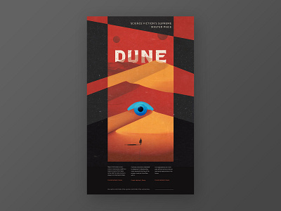 Dune poster 70s retro dune illustration poster a day poster design sci fi