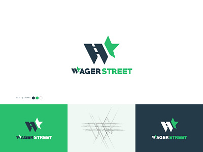 Wager Street logo branding identity logo minimal vector web website