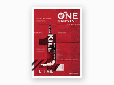 Quote From Hagakure - Poster red variant blood hagakure poster a day poster design type typography art typography poster war