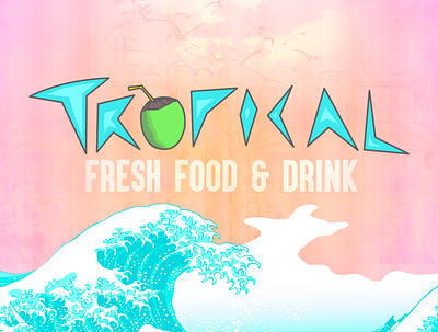 Visual identity - Tropical Fresh Food & Drink logo logotype photoshop visual identity
