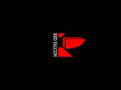 Red falcon logo. design
