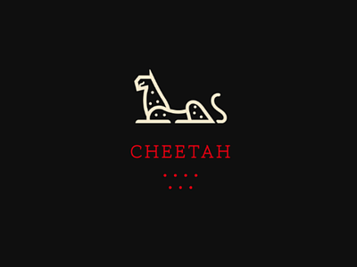 Cheetah animal art brand cheetah design logo