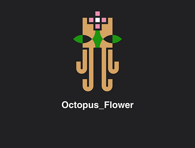 Octopus.flower app flower icon illustration logo octopus لوگو