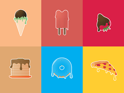 Foodstration adobe illustrator design foodie illustration stickers vector