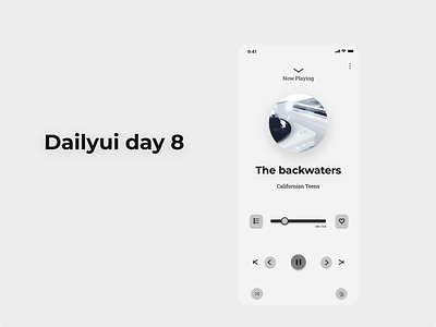 Music player daily ui dailyui dailyuiday8 iphonexs musicapp musician musicplayer uiux